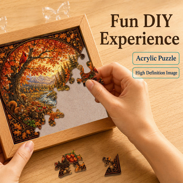 Acrylic Puzzle Night Light - Autumn Harvest