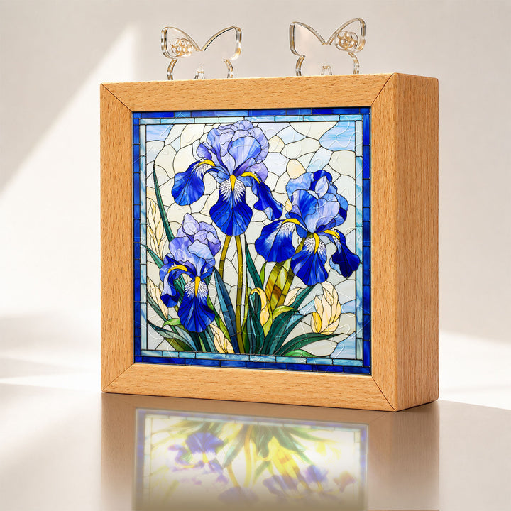 Acrylic Puzzle Night Light - Royal Iris Bloom