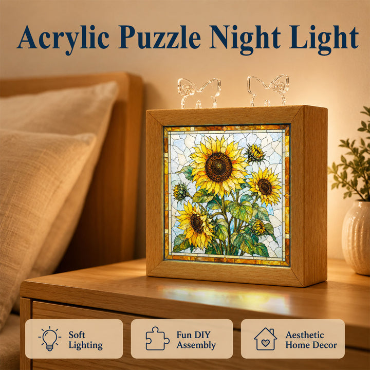 Acrylic Puzzle Night Light - Golden Harvest