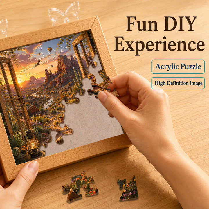 Acrylic Puzzle Night Light - Canyon Vista