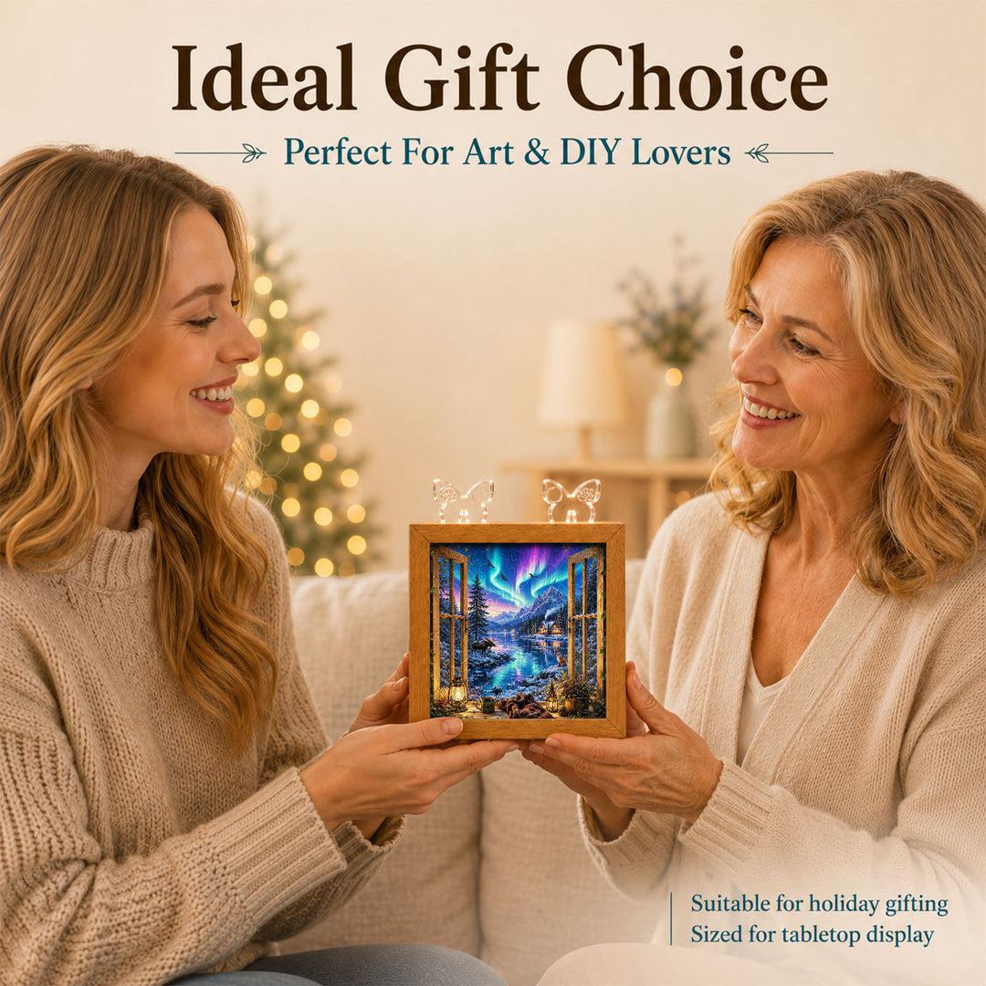 Acrylic Puzzle Night Light - Aurora Vista
