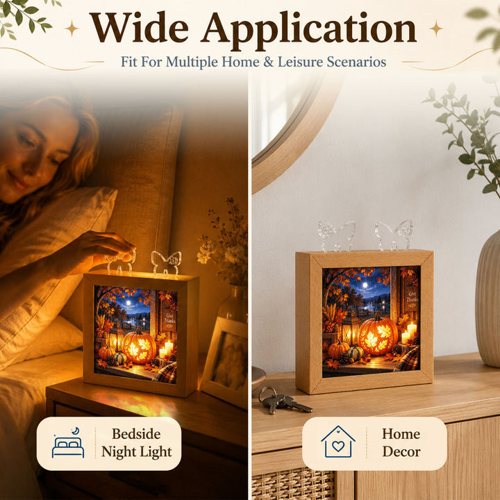 Acrylic Puzzle Night Light - Harvest Lantern Night