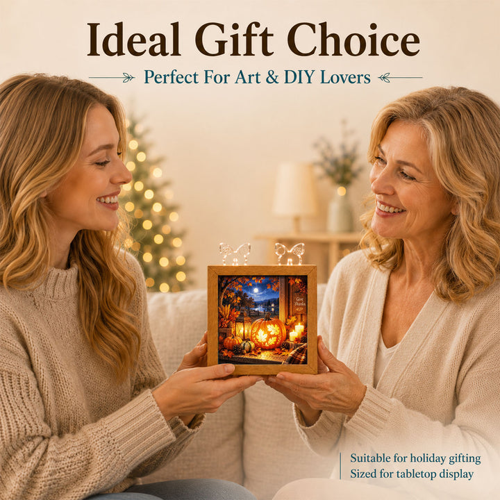 Acrylic Puzzle Night Light - Harvest Lantern Night