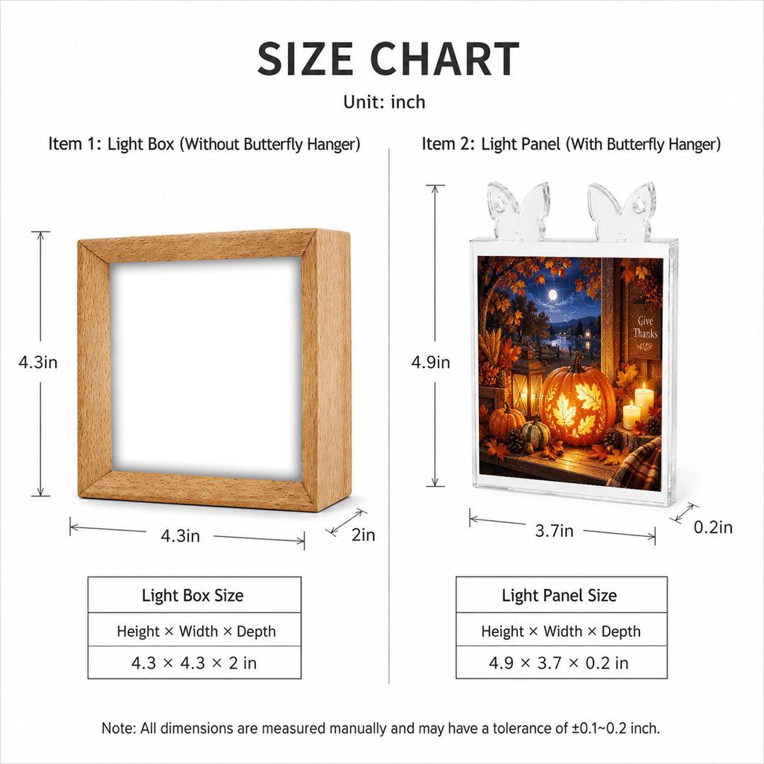 Acrylic Puzzle Night Light - Harvest Lantern Night