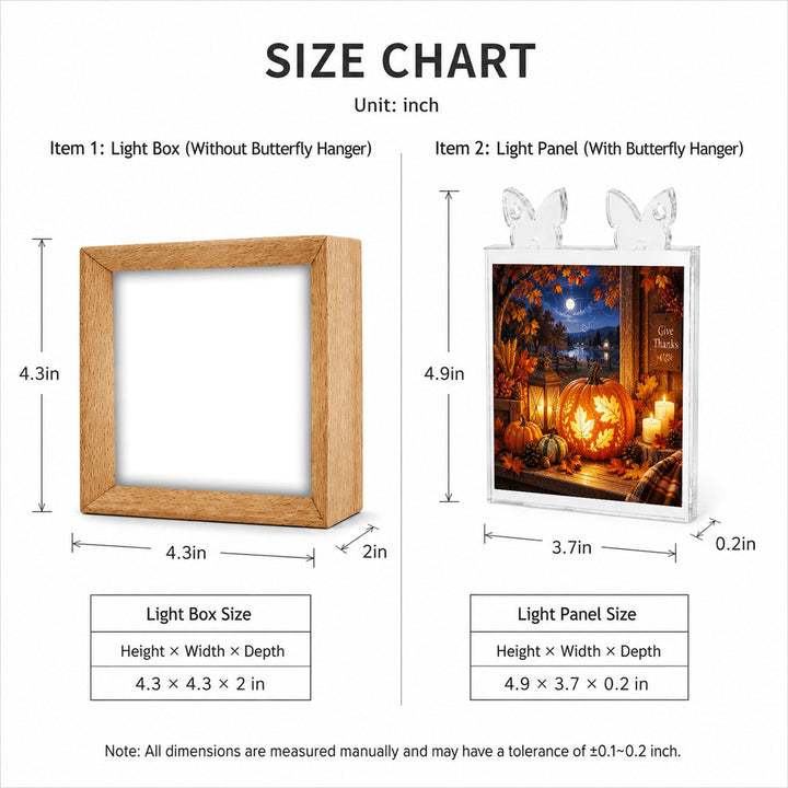 Acrylic Puzzle Night Light - Harvest Lantern Night