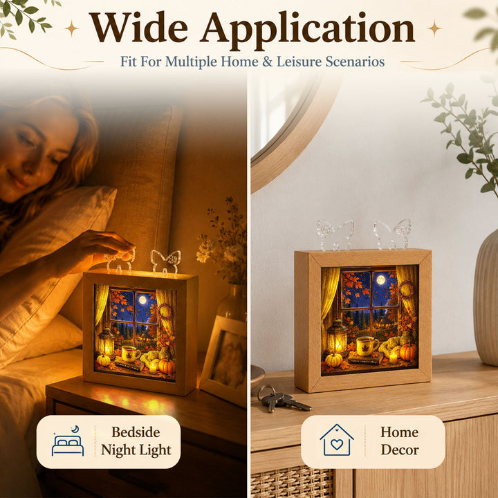 Acrylic Puzzle Night Light - Autumn Gratitude Window