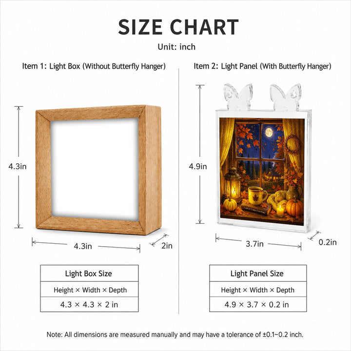 Acrylic Puzzle Night Light - Autumn Gratitude Window