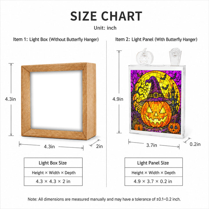 Acrylic Puzzle Night Light - Halloween Pumpkin Theme