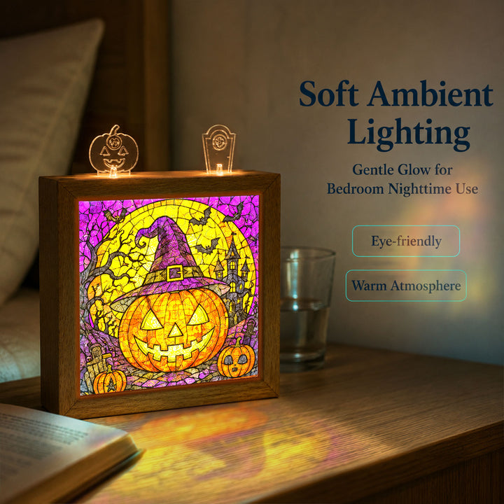 Acrylic Puzzle Night Light - Halloween Pumpkin Theme