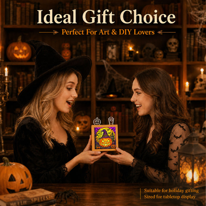 Acrylic Puzzle Night Light - Halloween Pumpkin Theme