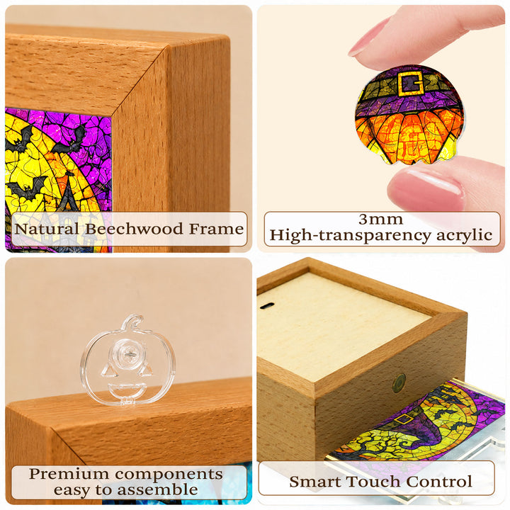 Acrylic Puzzle Night Light - Halloween Pumpkin Theme