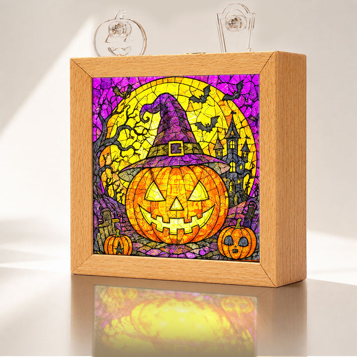 Acrylic Puzzle Night Light - Halloween Pumpkin Theme