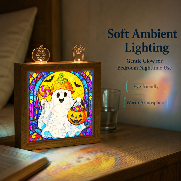 Acrylic Puzzle Night Light - Halloween Ghost Theme