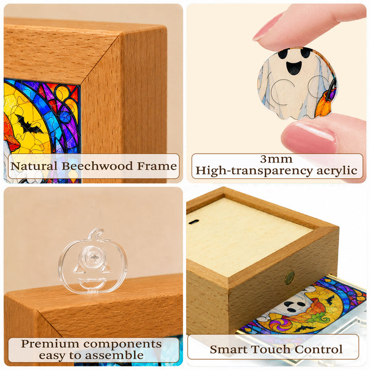 Acrylic Puzzle Night Light - Halloween Ghost Theme