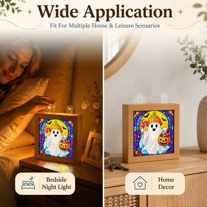 Acrylic Puzzle Night Light - Halloween Ghost Theme