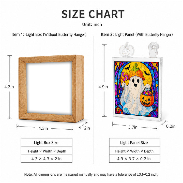 Acrylic Puzzle Night Light - Halloween Ghost Theme