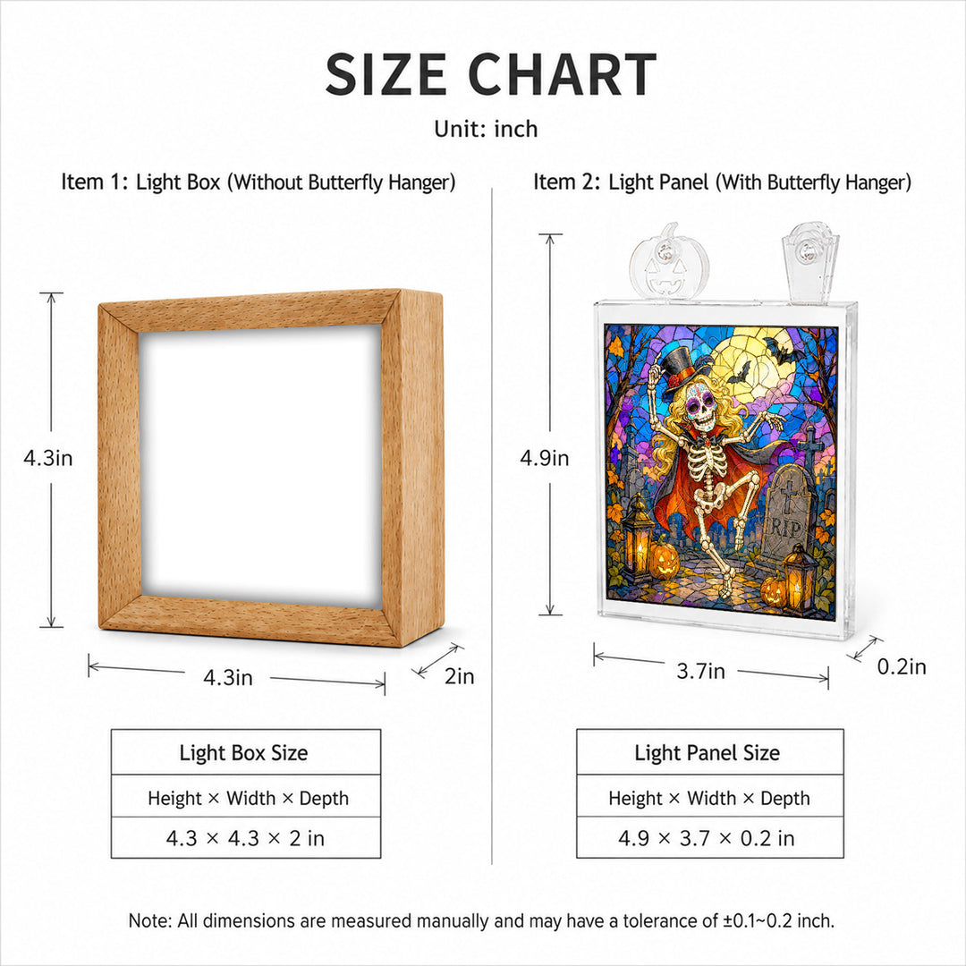 Acrylic Puzzle Night Light - Halloween Graveyard Party