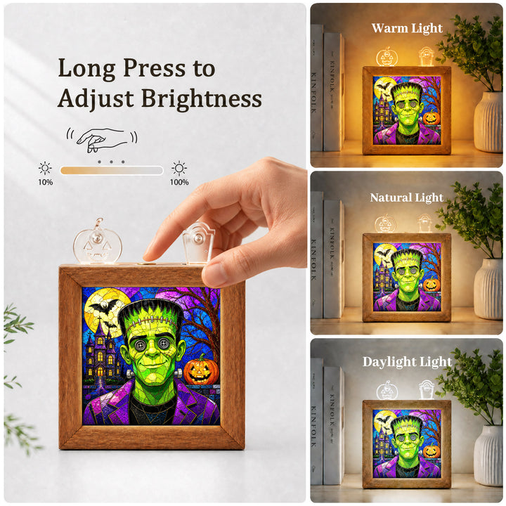 Acrylic Puzzle Night Light - Halloween Frankenstein