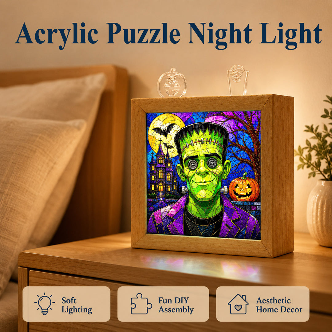 Acrylic Puzzle Night Light - Halloween Frankenstein