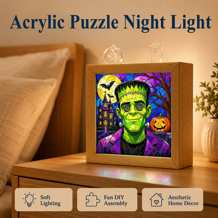 Acrylic Puzzle Night Light - Halloween Frankenstein