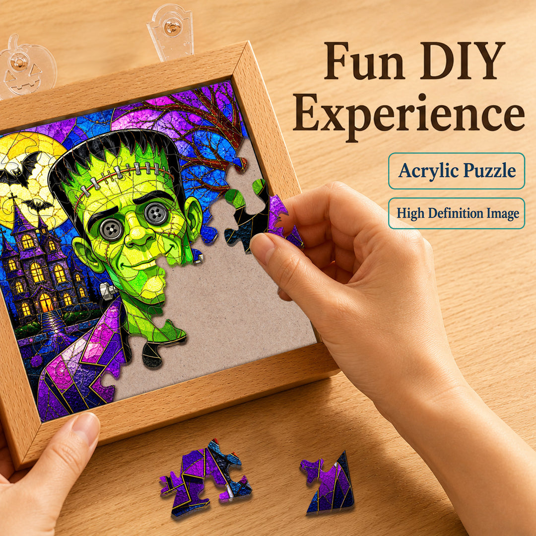 Acrylic Puzzle Night Light - Halloween Frankenstein