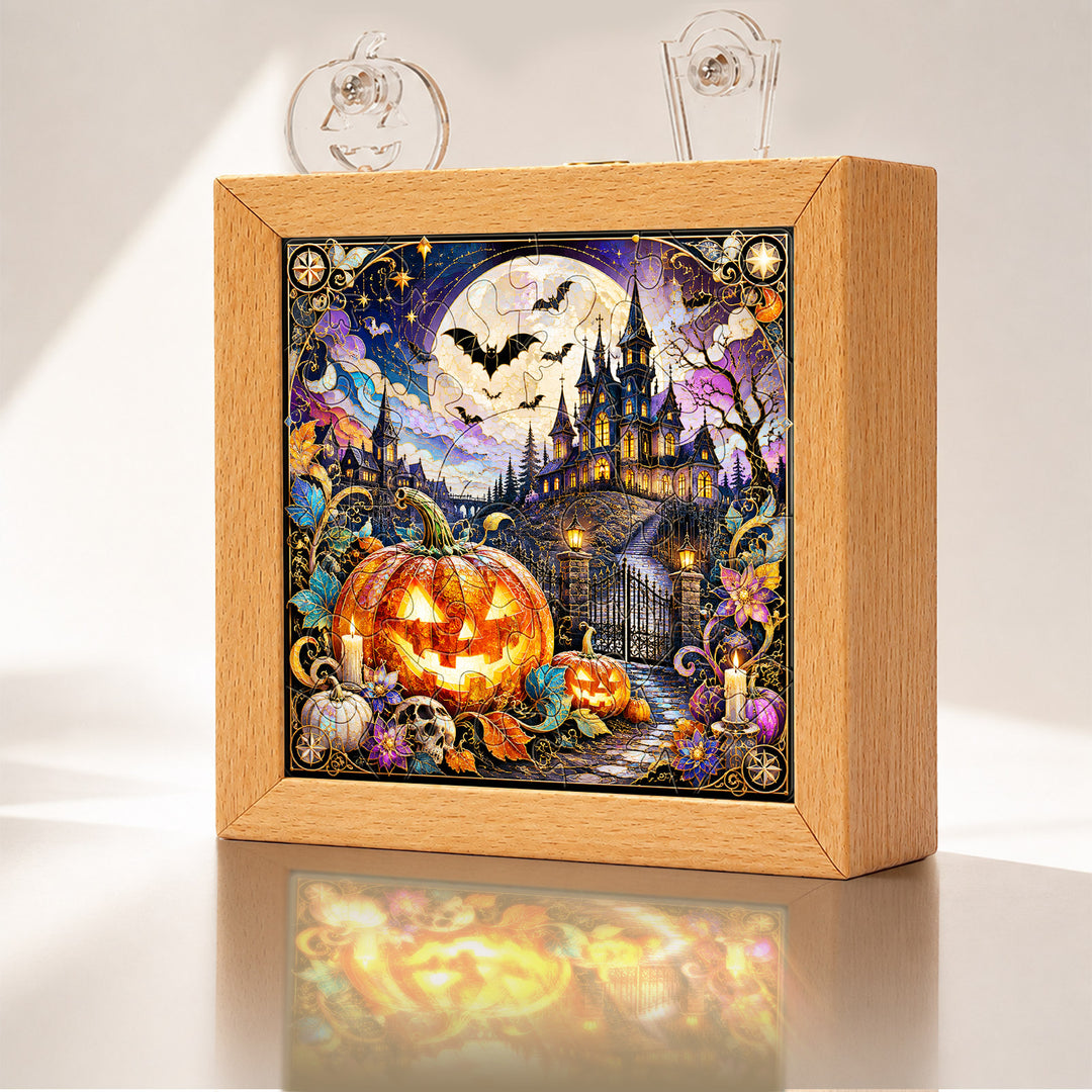 Acrylic Puzzle Night Light - Halloween Manor