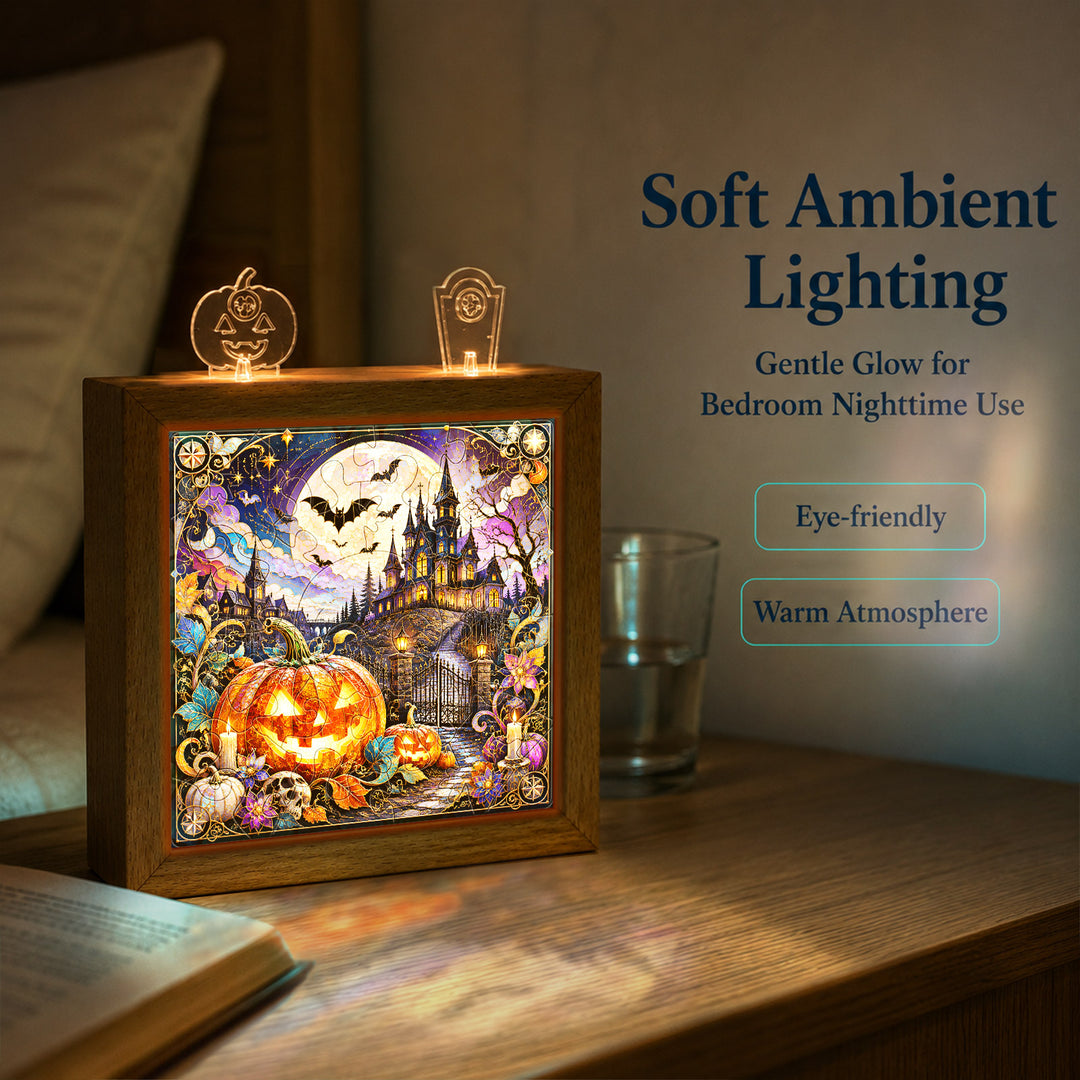 Acrylic Puzzle Night Light - Halloween Manor