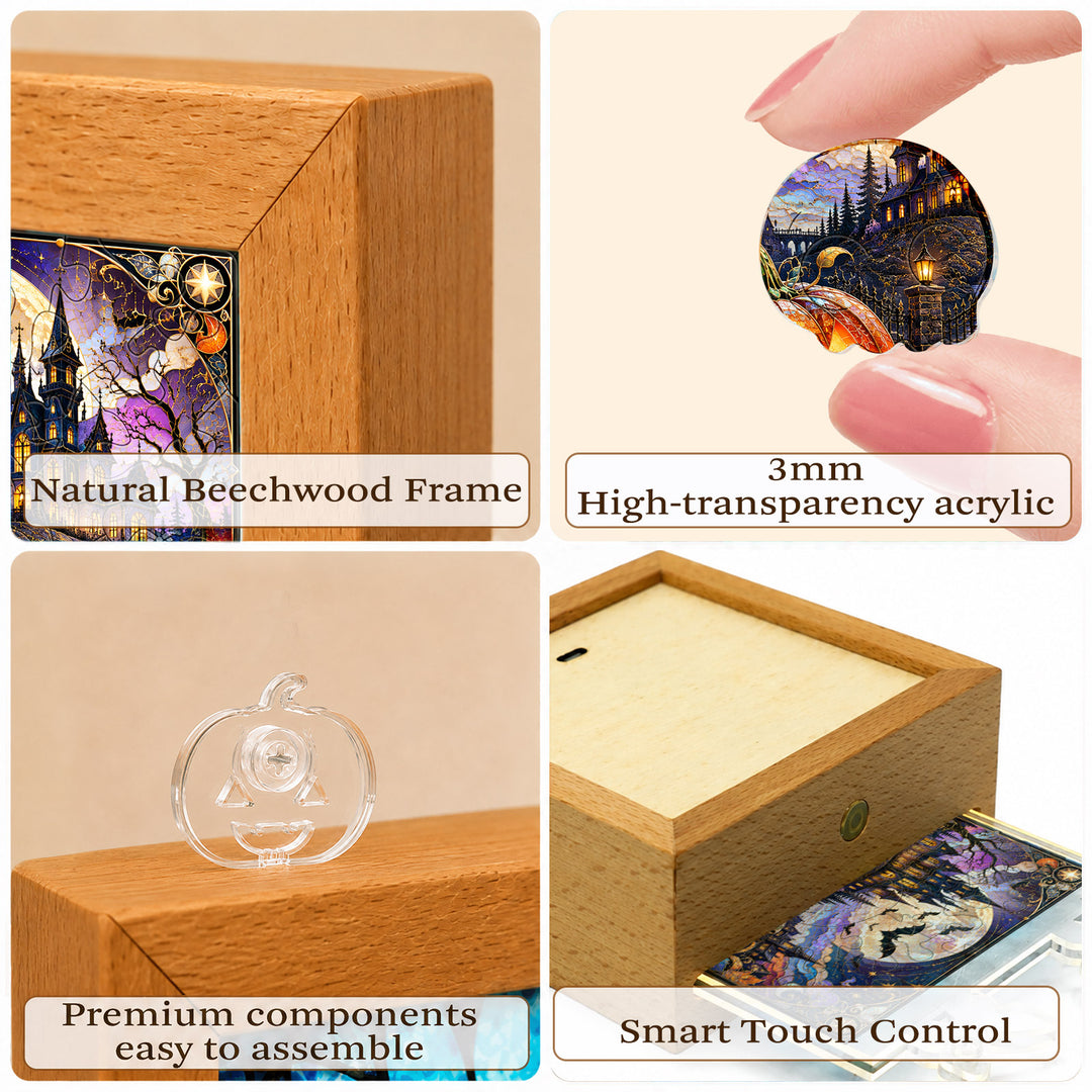 Acrylic Puzzle Night Light - Halloween Manor