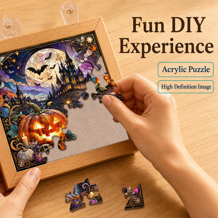 Acrylic Puzzle Night Light - Halloween Manor