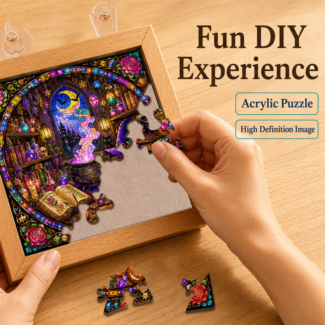 Acrylic Puzzle Night Light - Witch's Alchemy Lab