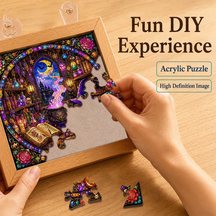 Acrylic Puzzle Night Light - Witch's Alchemy Lab