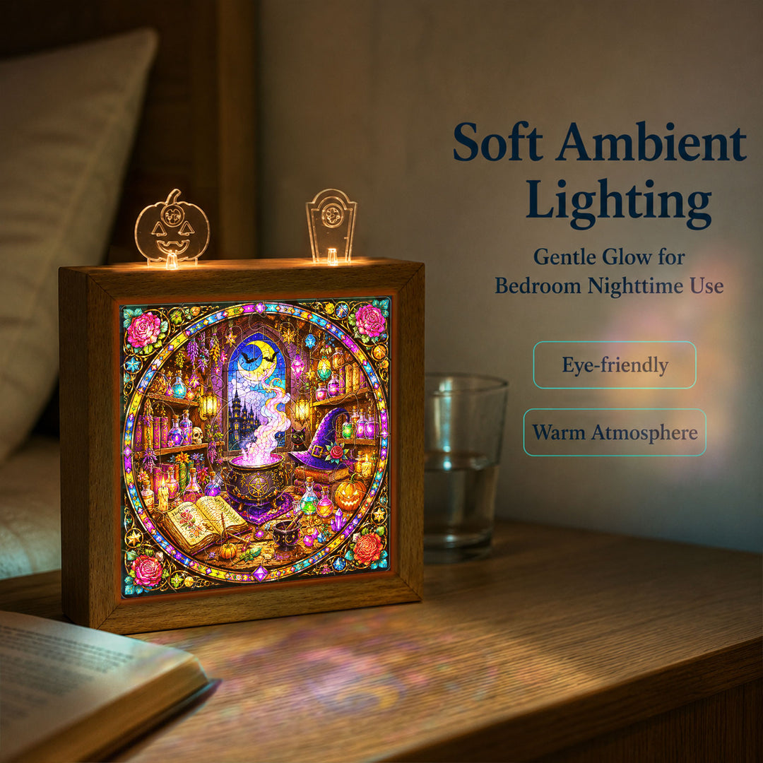 Acrylic Puzzle Night Light - Witch's Alchemy Lab