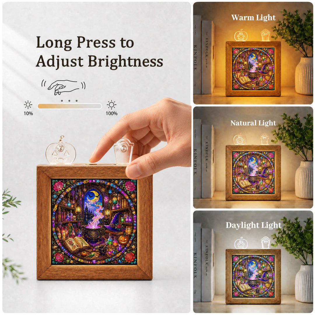 Acrylic Puzzle Night Light - Witch's Alchemy Lab