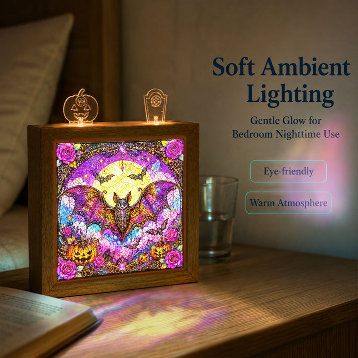 Acrylic Puzzle Night Light - Gothic Lace Bat