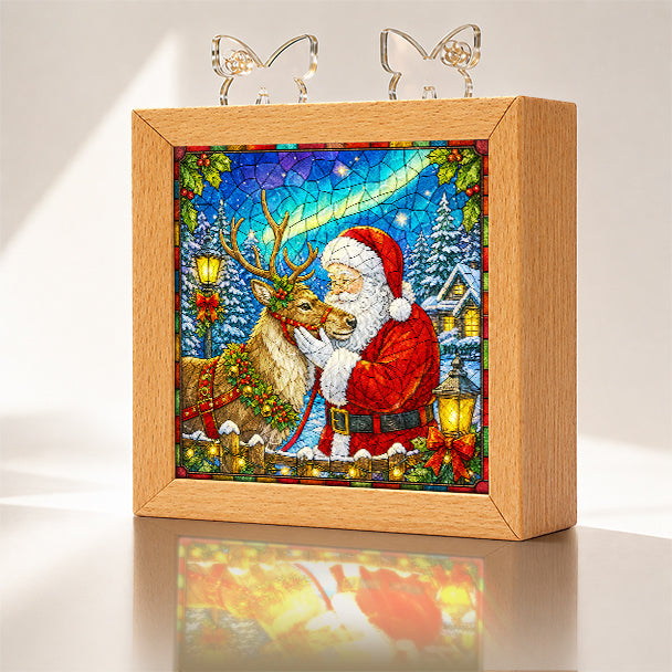 Acrylic Puzzle Night Light - Aurora Reindeer