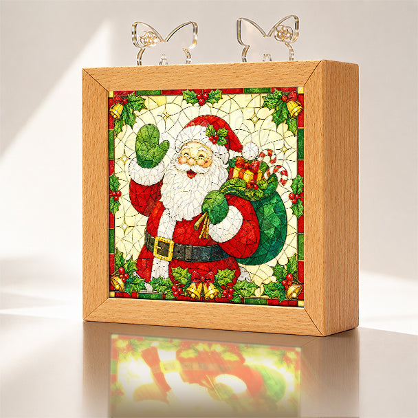 Acrylic Puzzle Night Light - Gift Giving Santa