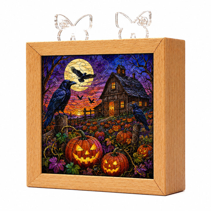 Acrylic Puzzle Night Light - The Halloween Crow