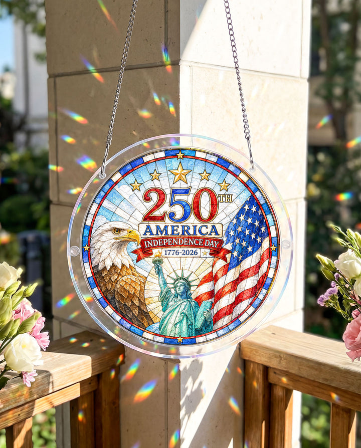 Acrylic Jigsaw Puzzle Suncatcher - American Bicentennial