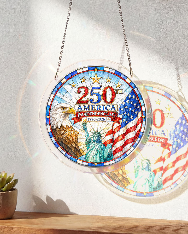 Acrylic Jigsaw Puzzle Suncatcher - American Bicentennial