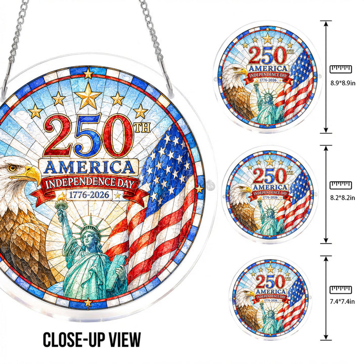 Acrylic Jigsaw Puzzle Suncatcher - American Bicentennial