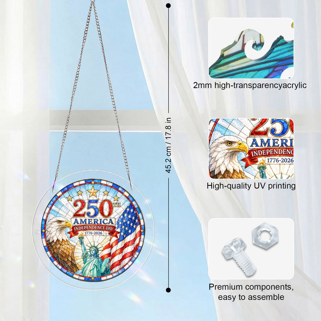 Acrylic Jigsaw Puzzle Suncatcher - American Bicentennial