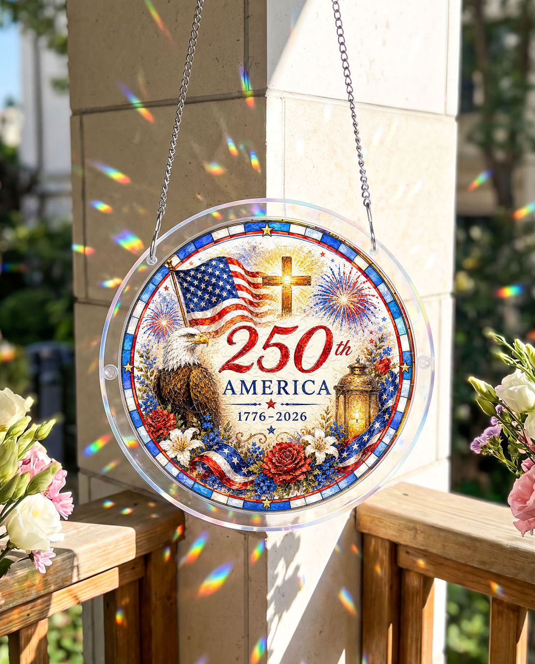 Acrylic Jigsaw Puzzle Suncatcher - Faith & Freedom