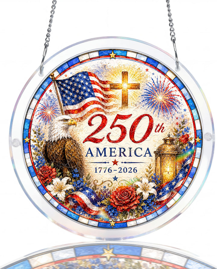 Acrylic Jigsaw Puzzle Suncatcher - Faith & Freedom