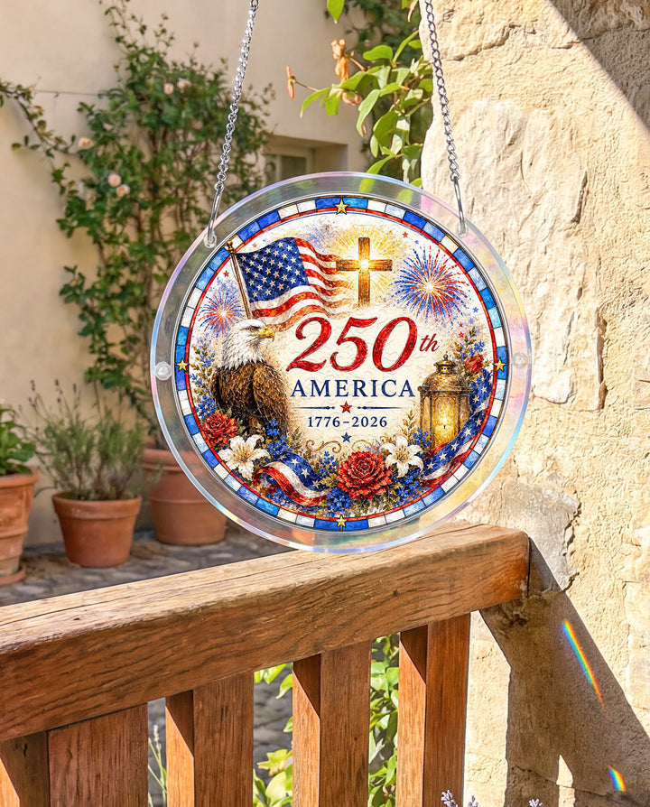 Acrylic Jigsaw Puzzle Suncatcher - Faith & Freedom