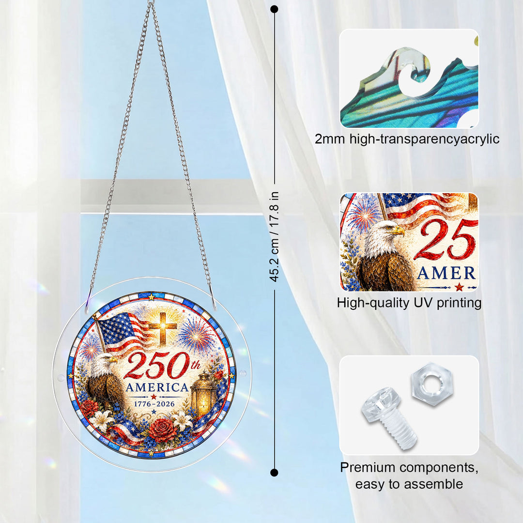 Acrylic Jigsaw Puzzle Suncatcher - Faith & Freedom