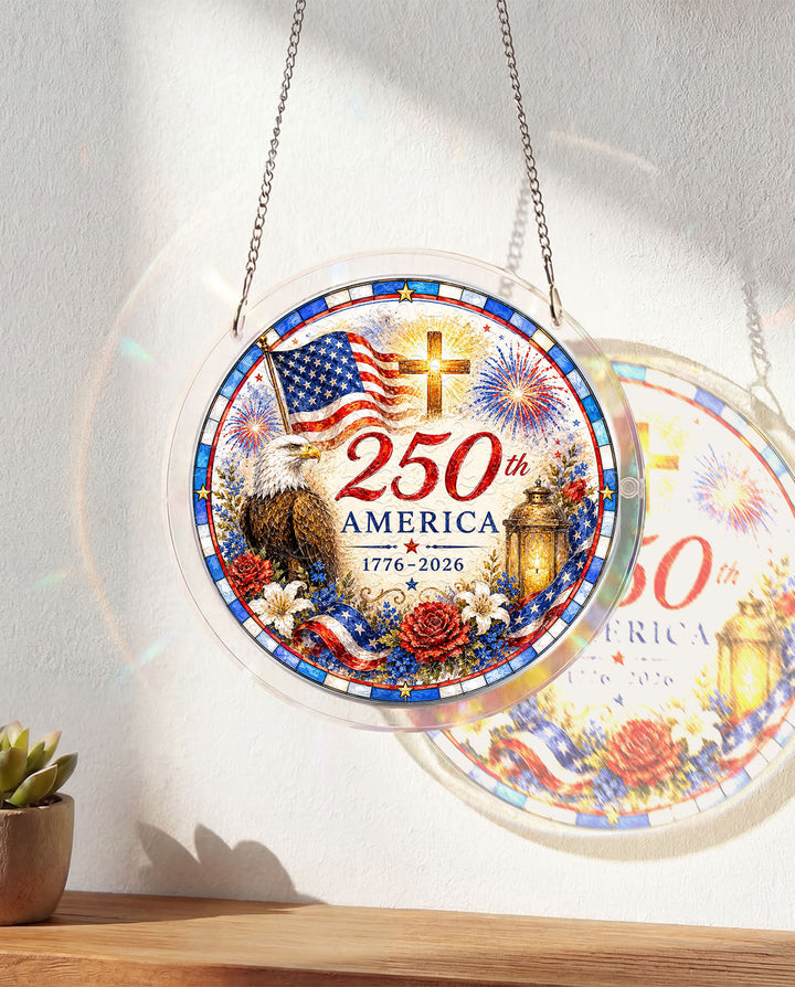 Acrylic Jigsaw Puzzle Suncatcher - Faith & Freedom