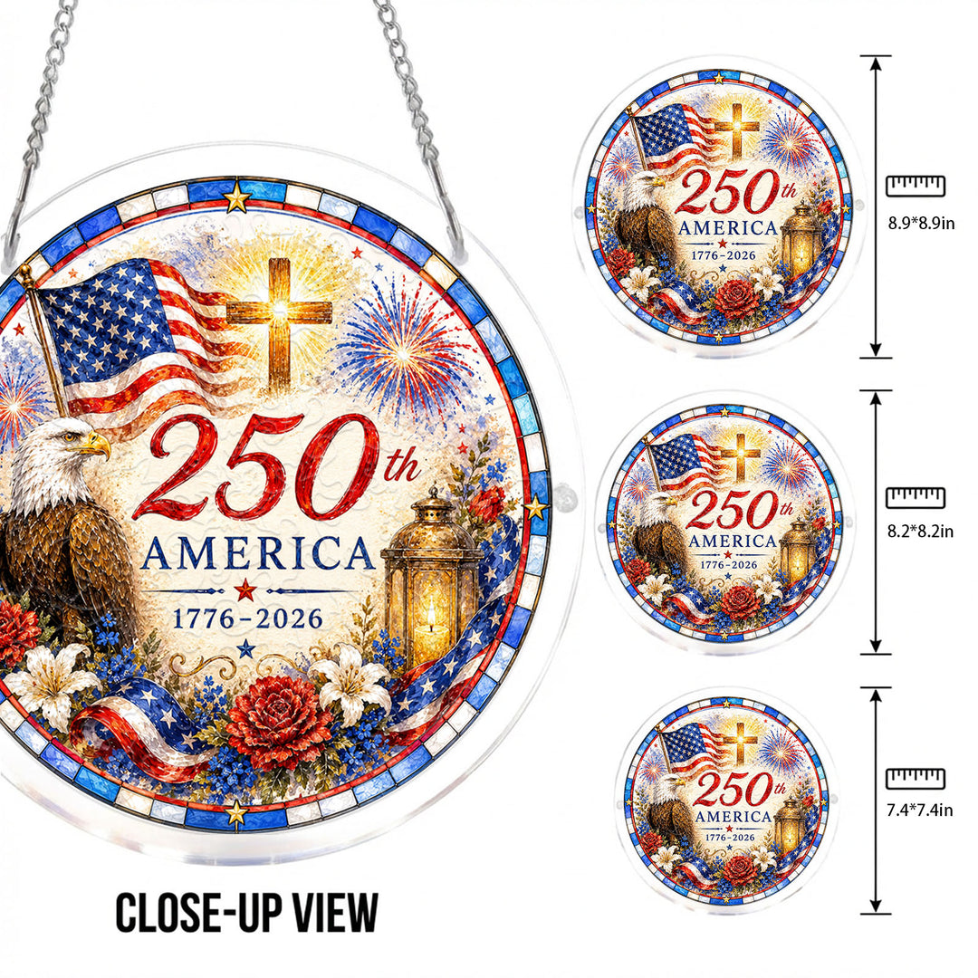 Acrylic Jigsaw Puzzle Suncatcher - Faith & Freedom