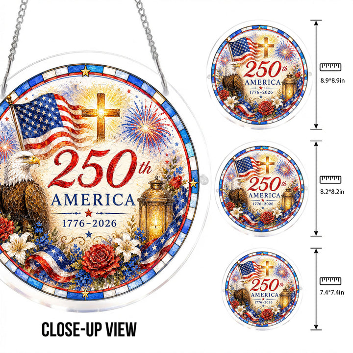 Acrylic Jigsaw Puzzle Suncatcher - Faith & Freedom