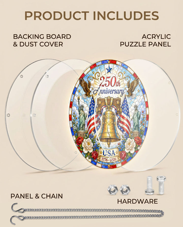 Acrylic Jigsaw Puzzle Suncatcher - Liberty Bell