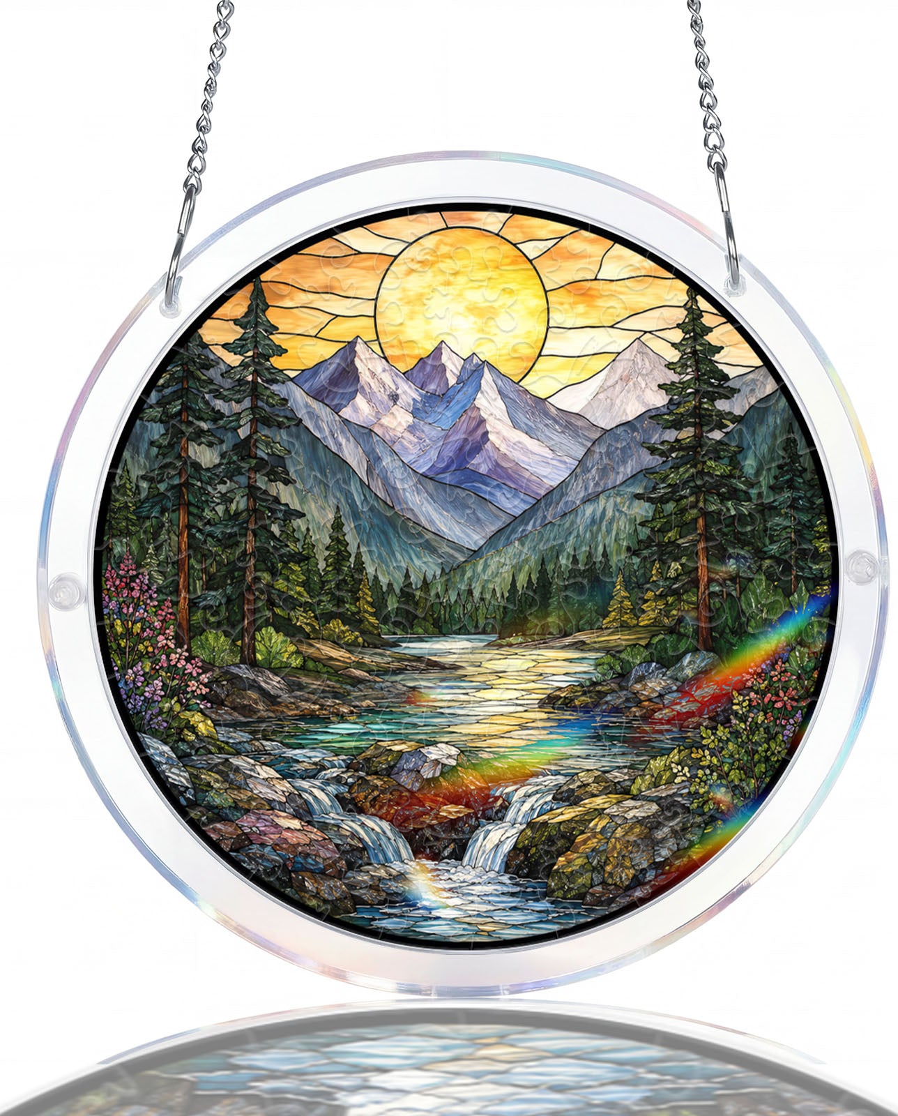 Acryl-Puzzle-Sonnenfänger – Goldenes Tal